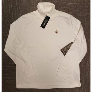 NWT Lauren Ralph Lauren White Turtleneck Long Sleeve Shirt Size Womens Large
